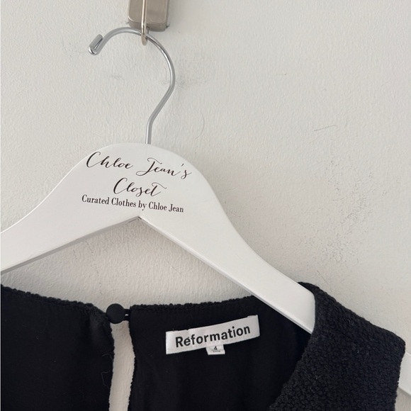 REFORMATION Citron Black Mini Dress 4 - Picture 5 of 9